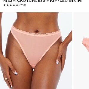 Savage X Fenty Peach Mesh High-Leg Bikini